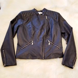.EUC NY&Co. Navy Blue Moto Jacket
